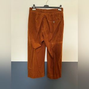 Rust corduroy culottes
